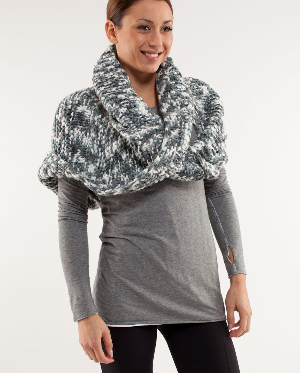 Lululemon Hickey Hider - Coal Blurred Grey White Space Dye