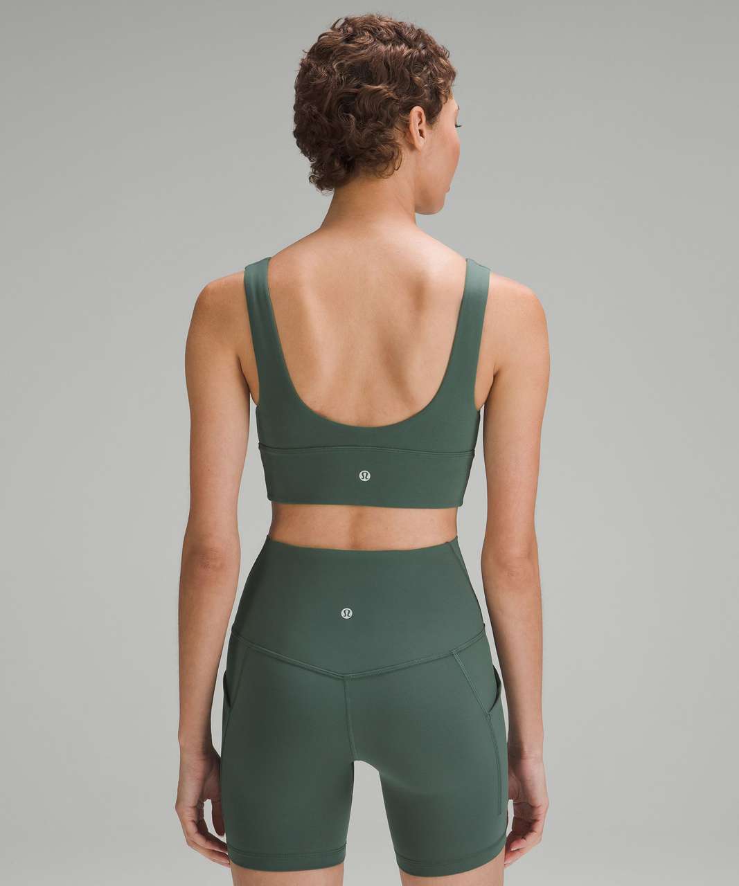 NWT Lululemon Sports Bra Align V Neck Women's SZ 12 A/B Wireless Yoga Green