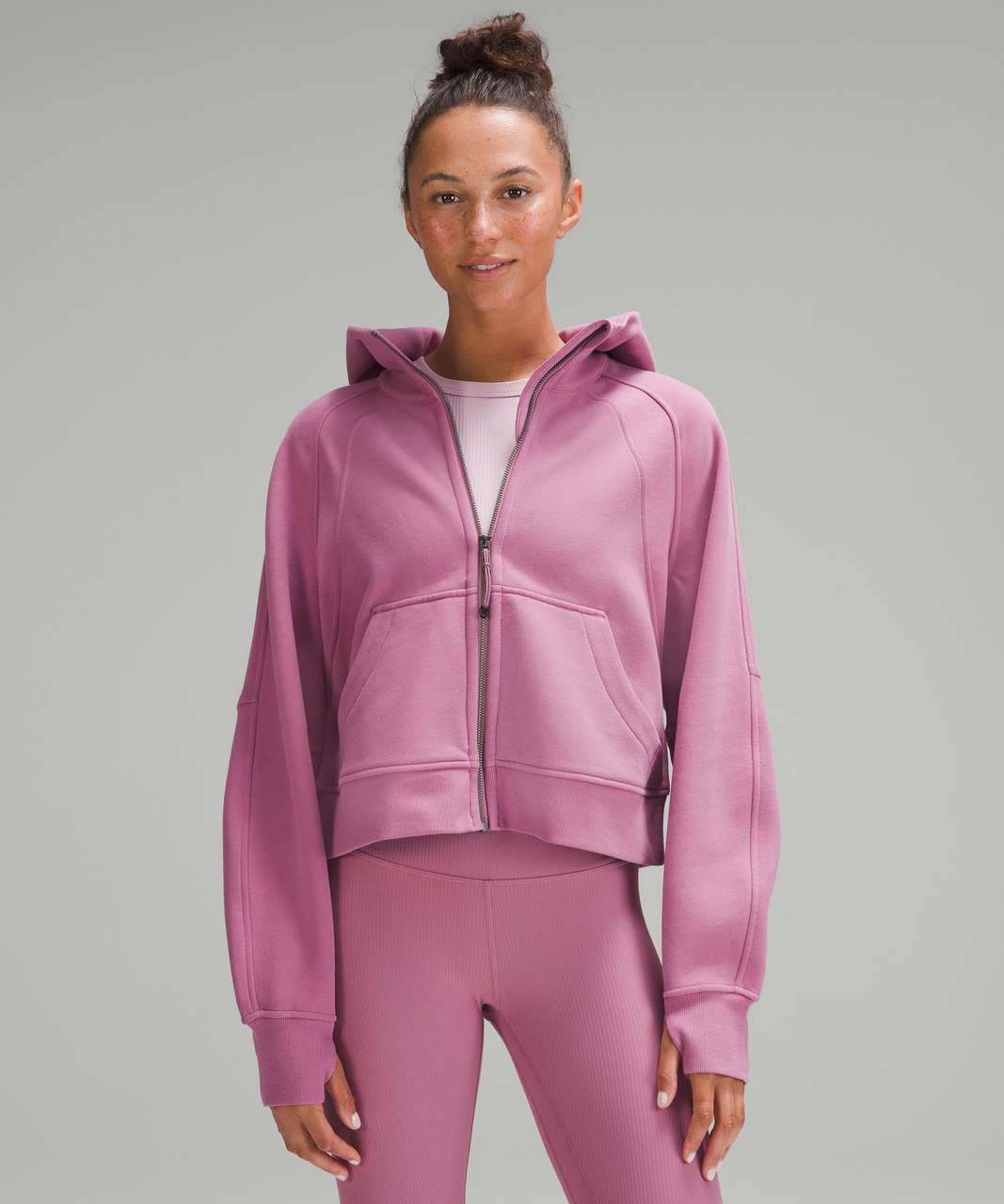 lululemon athletica Scuba Full-zip Cropped Hoodie - Color Pink - Size 12 in  Purple