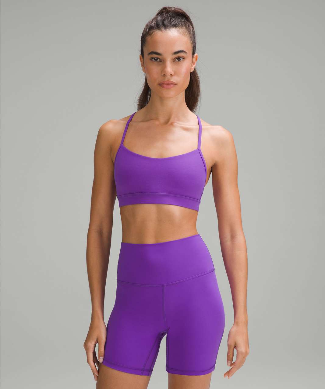 Lululemon Flow Y Bra Nulu Light Support Bra Purple - $20 (58% Off Retail) -  From Olivia