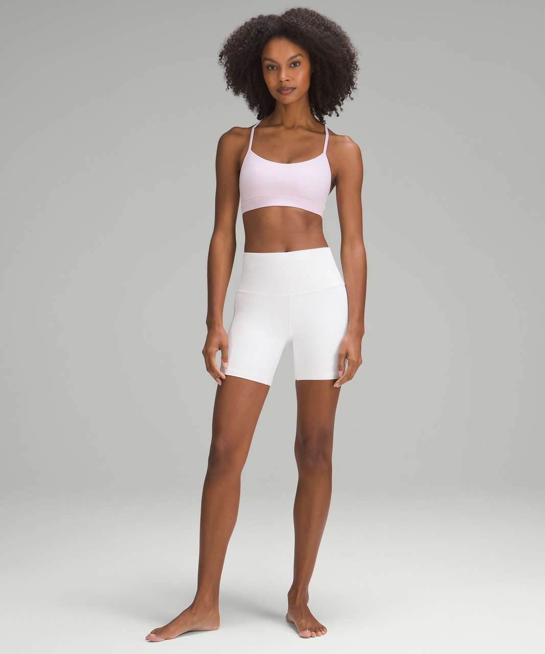 Lululemon Flow Y Bra Nulu *Light Support, A-C Cups - White - lulu fanatics