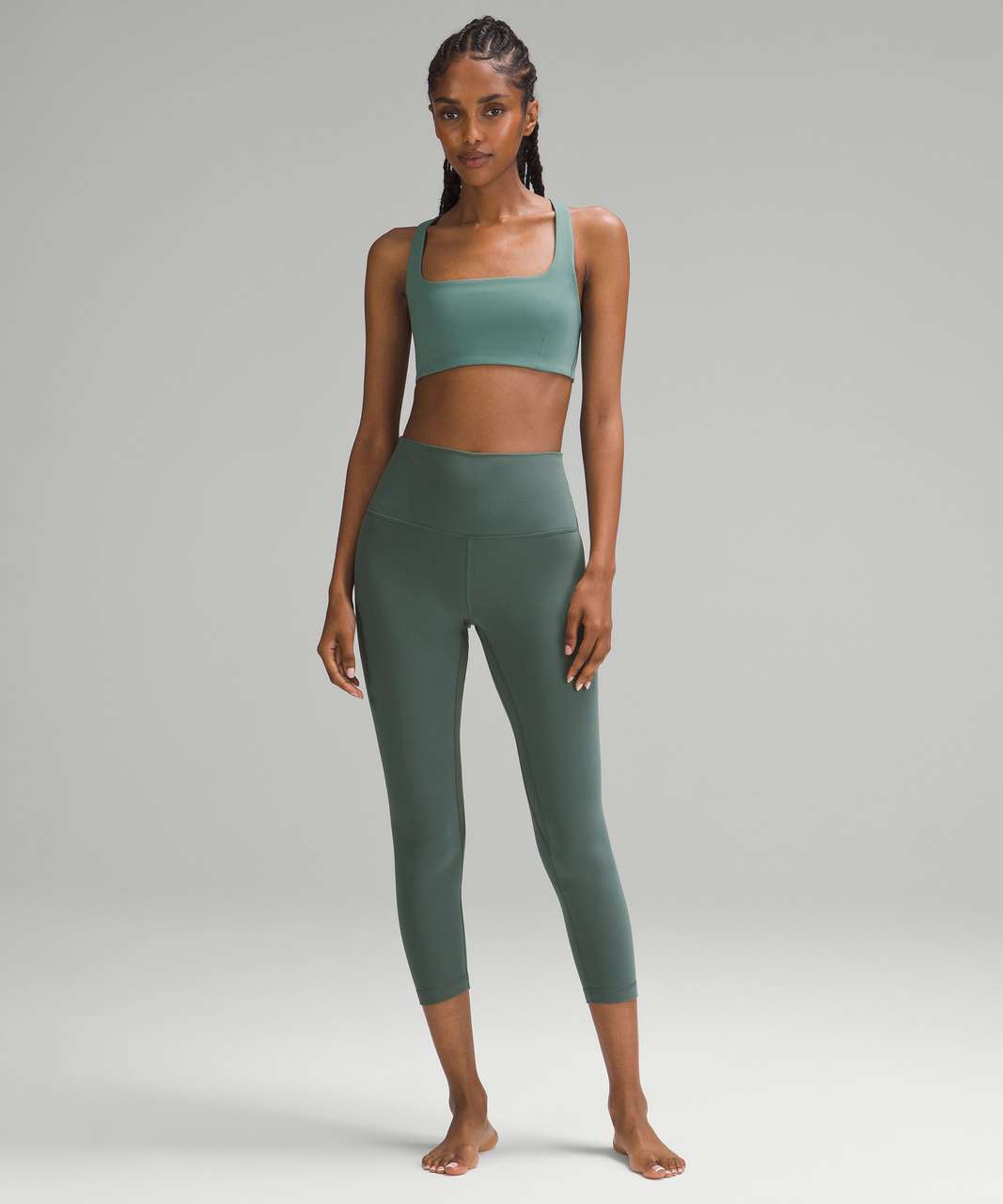 ❤️ New Lululemon Align HR Crop 23 Size 4 Rainforest Green Nulu