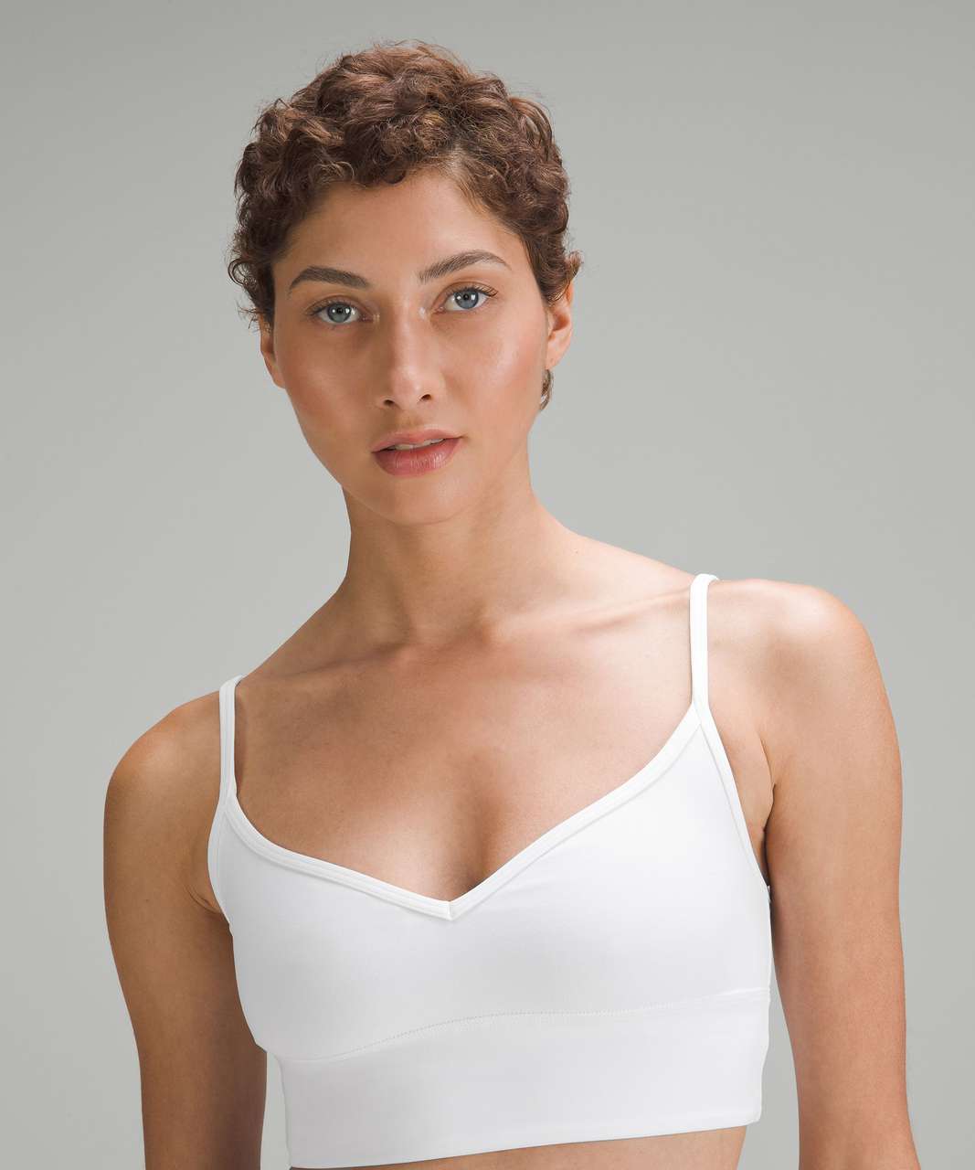 Lululemon Align V-neck bra A/B Cheetah Camo Antique White Grey Gray Size 6