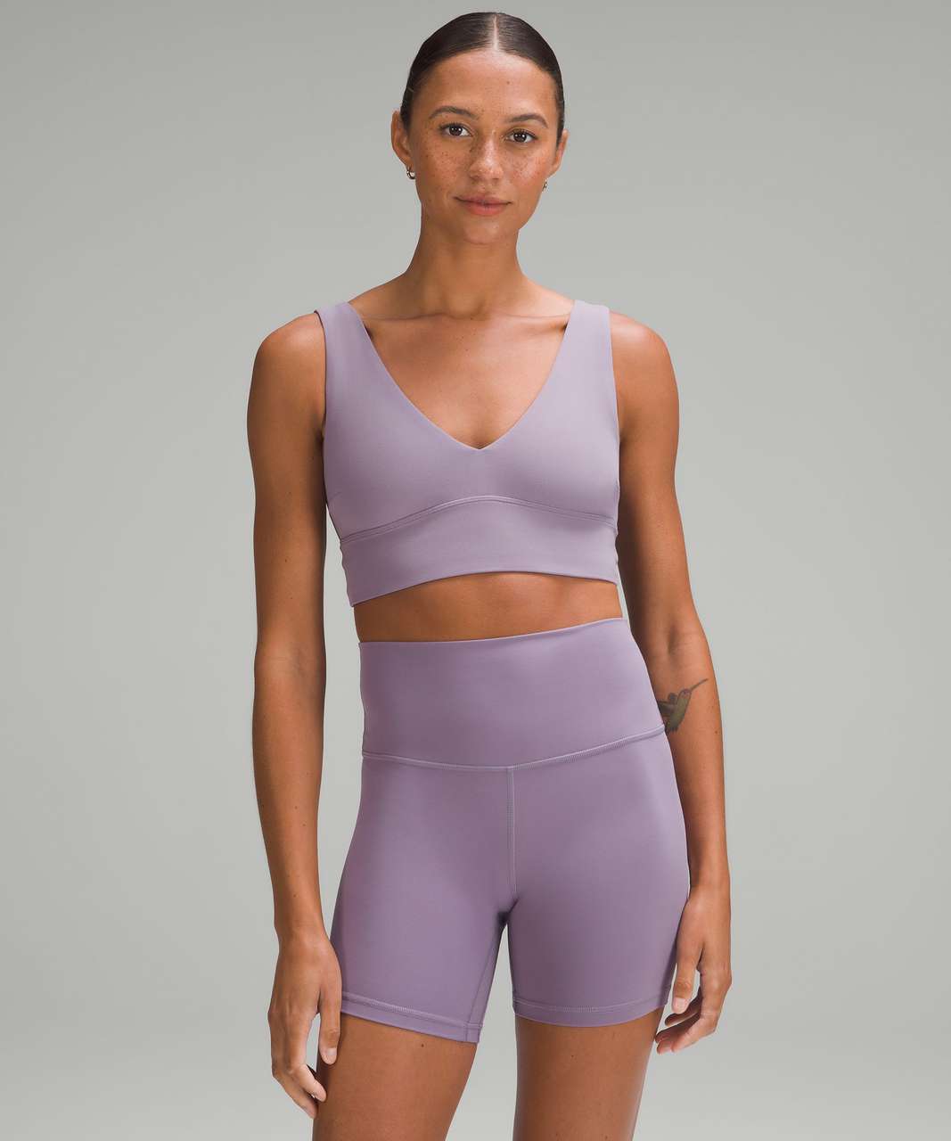 Be The Best - V Neck Sports Bra in Purple