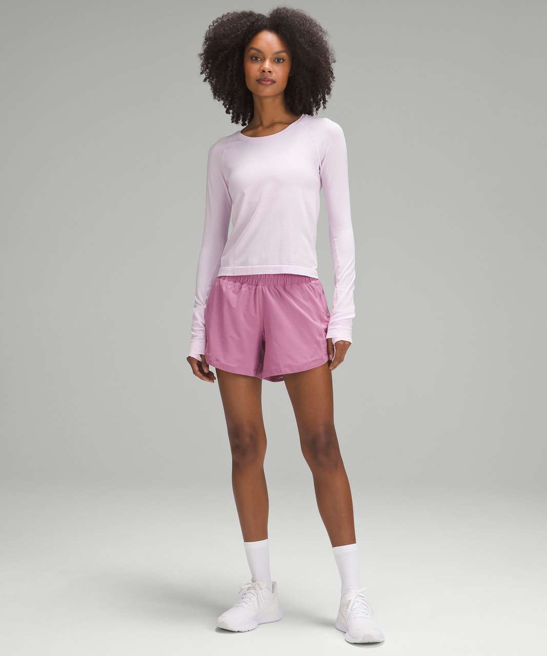 Lululemon Swiftly Tech Long-Sleeve Shirt 2.0 *Race Length - Meadowsweet Pink / Meadowsweet Pink