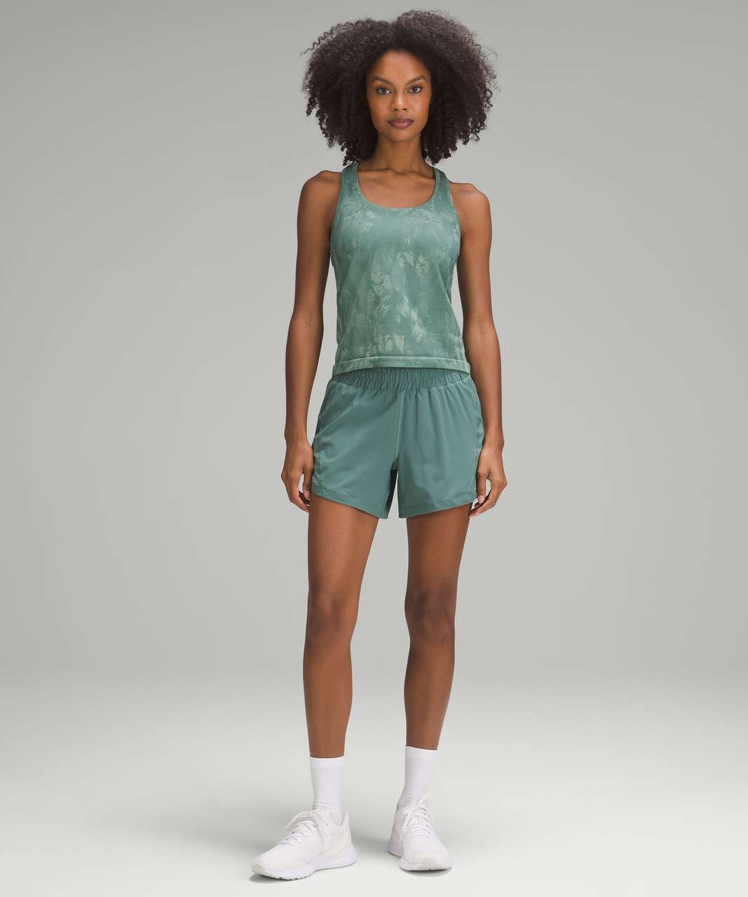 Lululemon Swiftly Tech Racerback Tank Top 2.0 *Race Length - Botanical Fragment Medium Forest / Palm Court