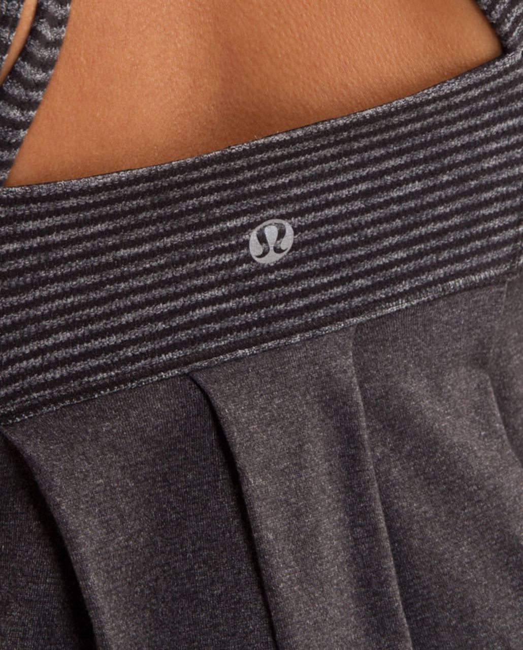 Lululemon Power Technique Tank - Black /  Black Heathered Coal Mini Check