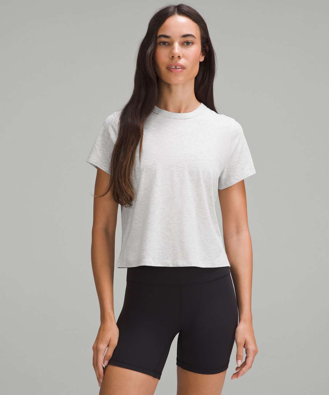 Lululemon Classic-Fit Cotton-Blend T-Shirt - Heathered Core Ultra Light Grey