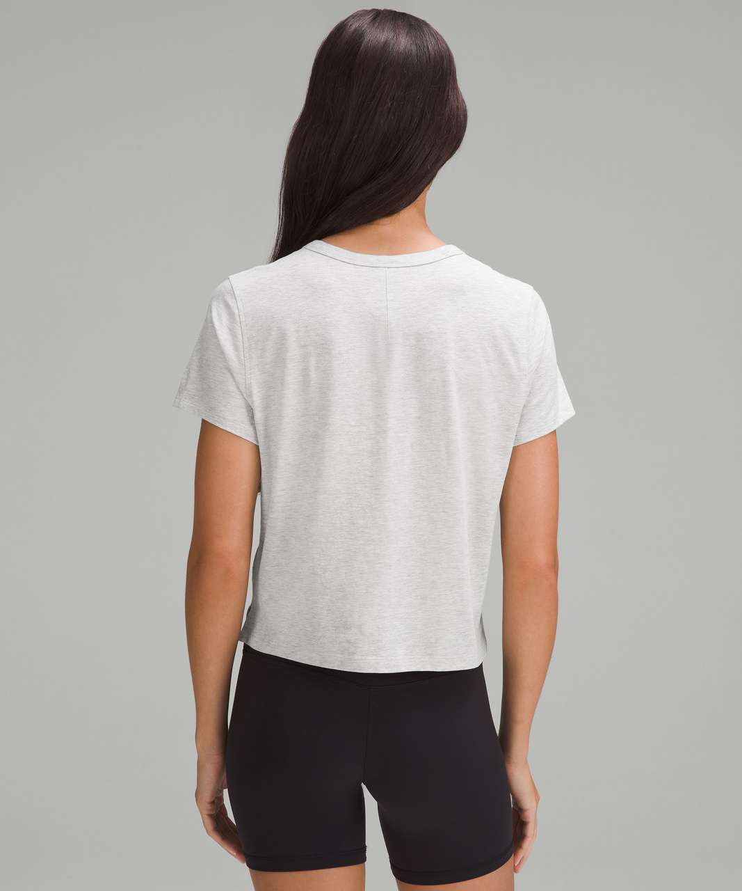 Lululemon Classic-Fit Cotton-Blend T-Shirt - Heathered Core Ultra Light Grey
