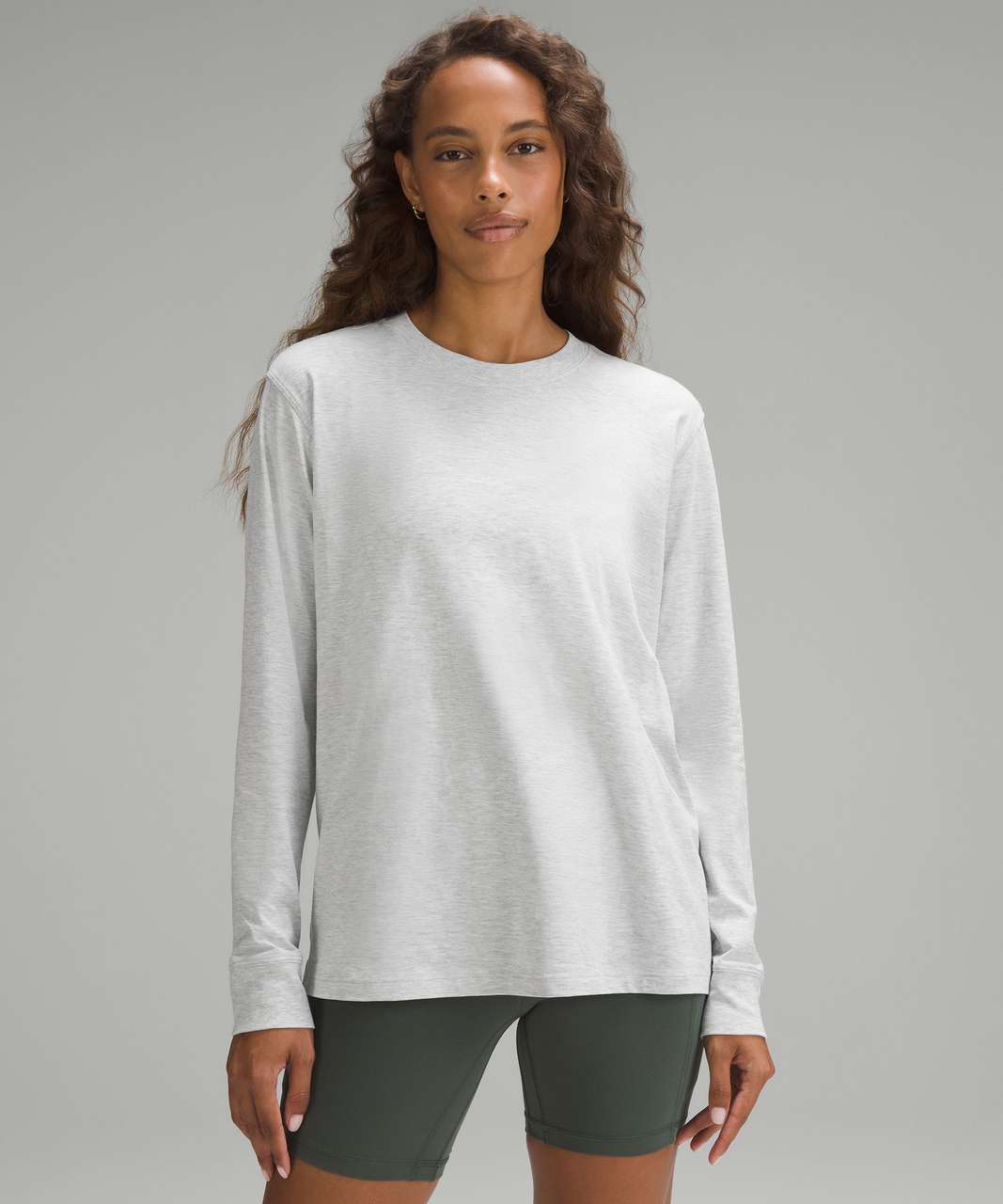 Lululemon All Yours Crew - Heathered Core Medium Grey - lulu fanatics