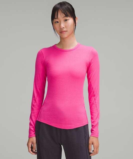 Lululemon Hold Tight Long-Sleeve Shirt - Meadowsweet Pink - lulu fanatics