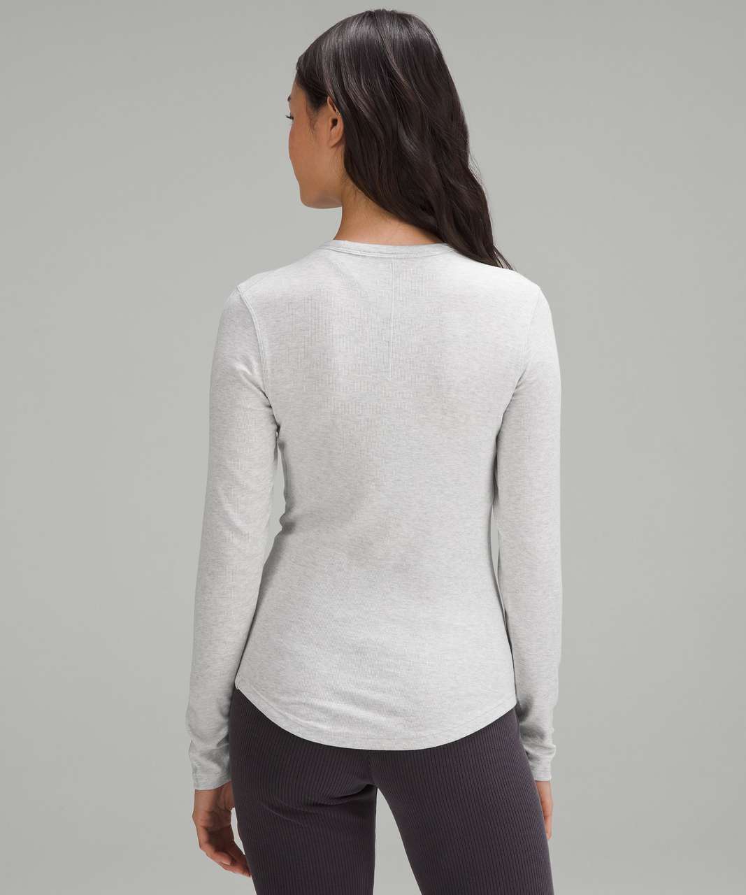 Lululemon Hold Tight Long-Sleeve Shirt - Heathered Core Ultra Light Grey