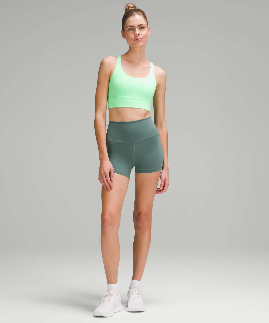 Lululemon Wunder Train Contour Fit High-Rise Short 4 - Misty Glade - lulu  fanatics