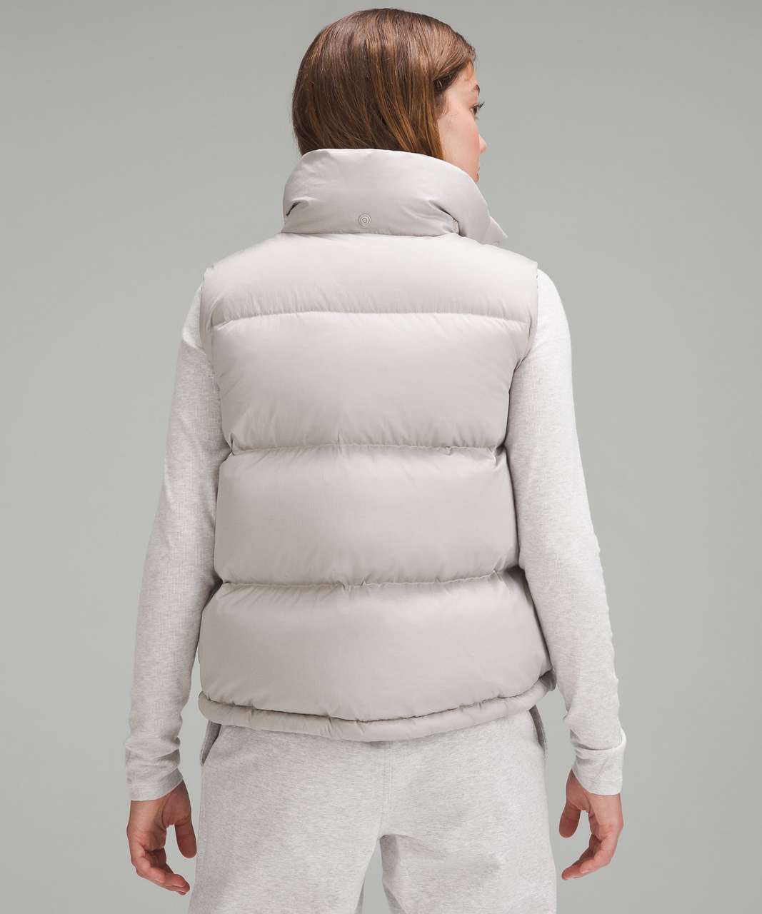 Lululemon Wunder Puff Cropped Vest - Heathered Natural Ivory