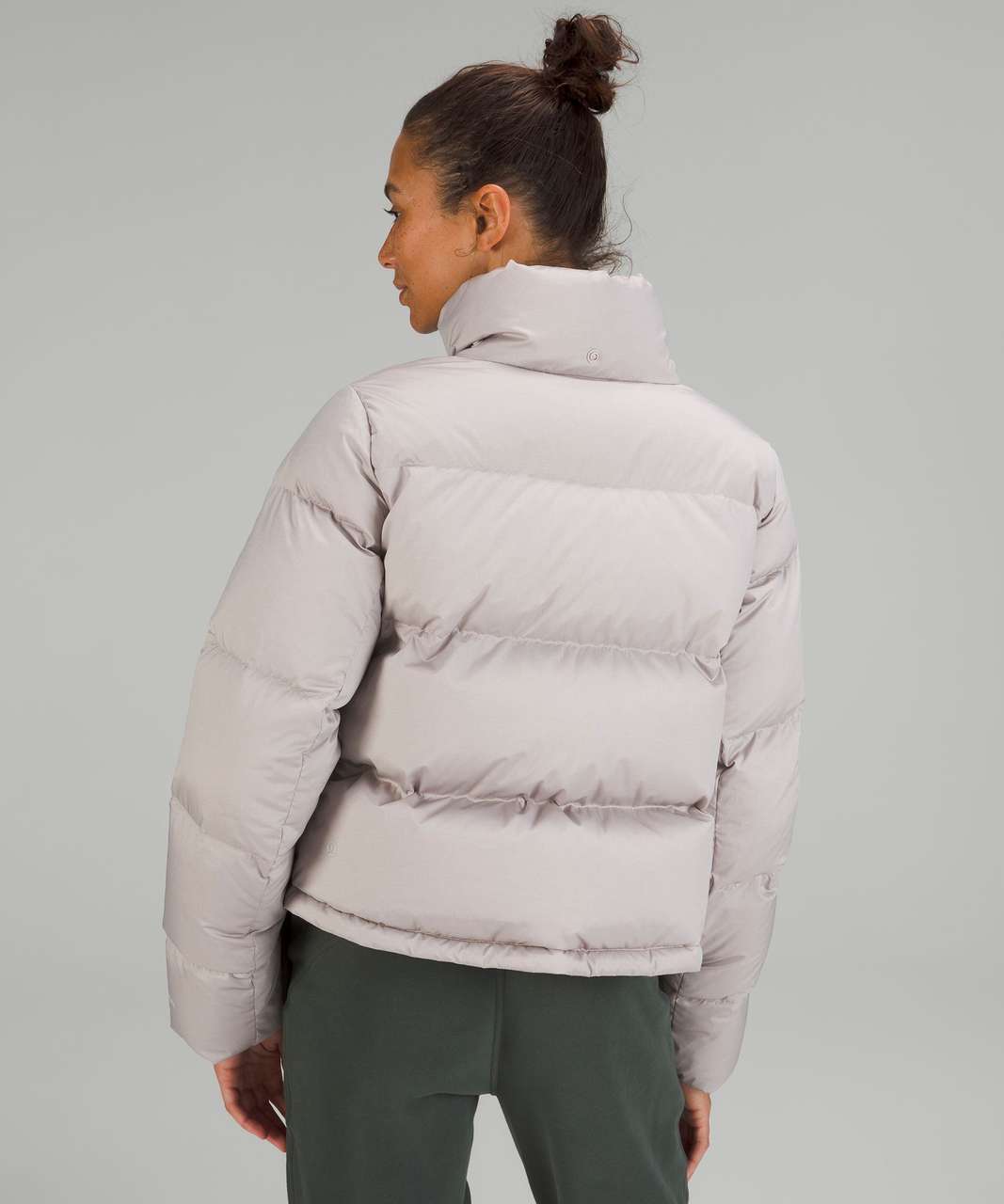 Lululemon Wunder Puff Cropped Jacket - Heathered Natural Ivory - lulu  fanatics