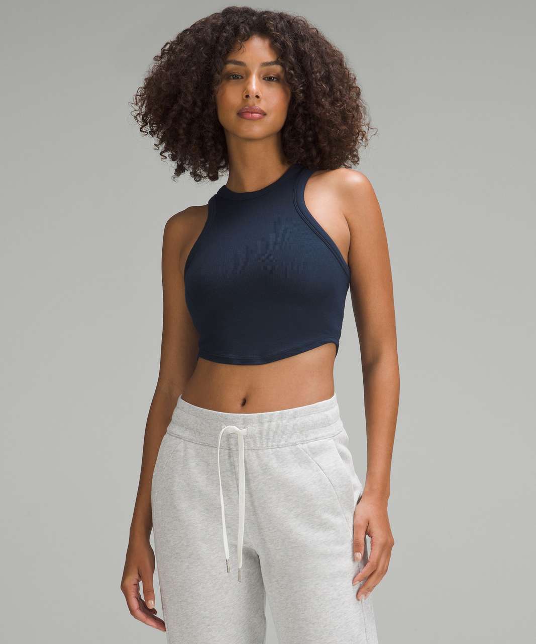 Lululemon Hold Tight Cropped Tank Top - True Navy