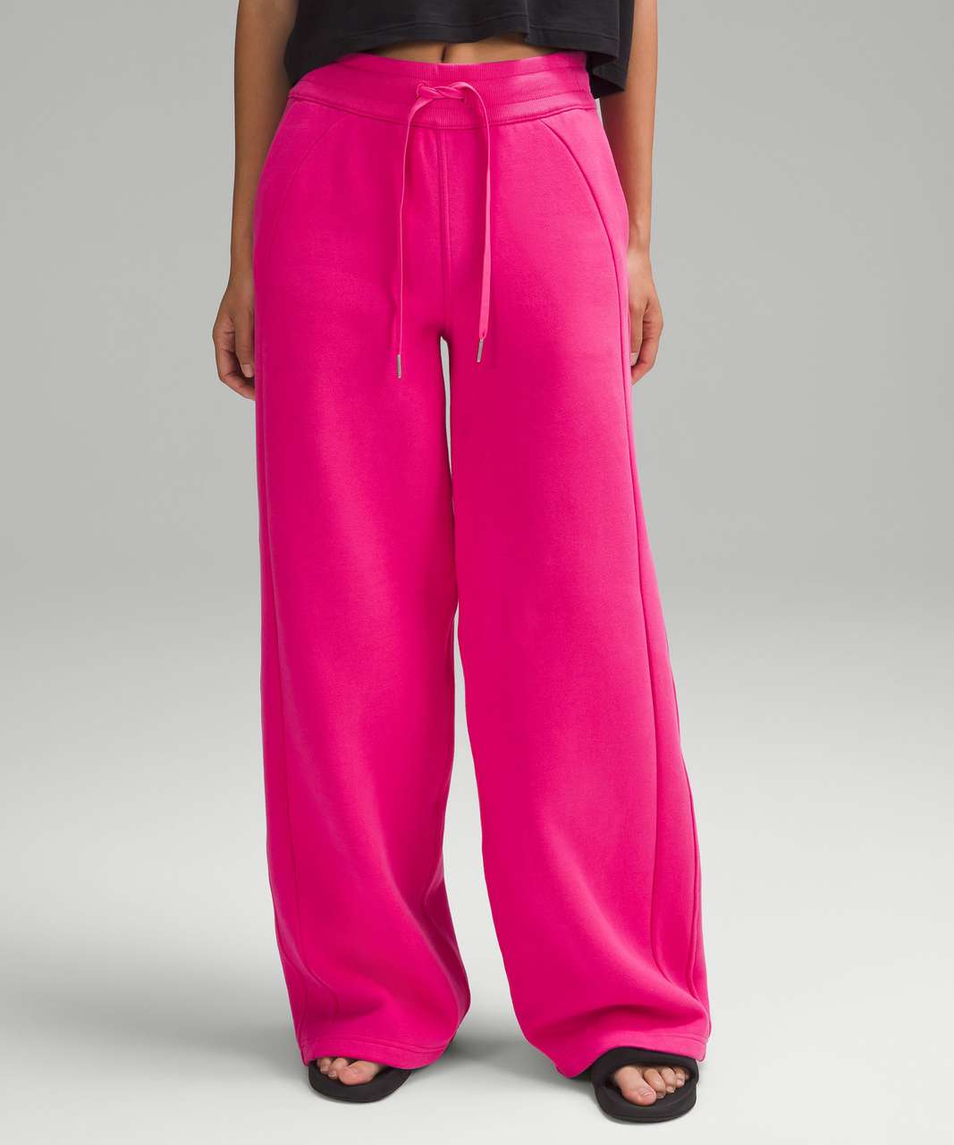 Lululemon Scuba Mid-Rise Wide-Leg Pant *Full Length - Sonic Pink - lulu  fanatics