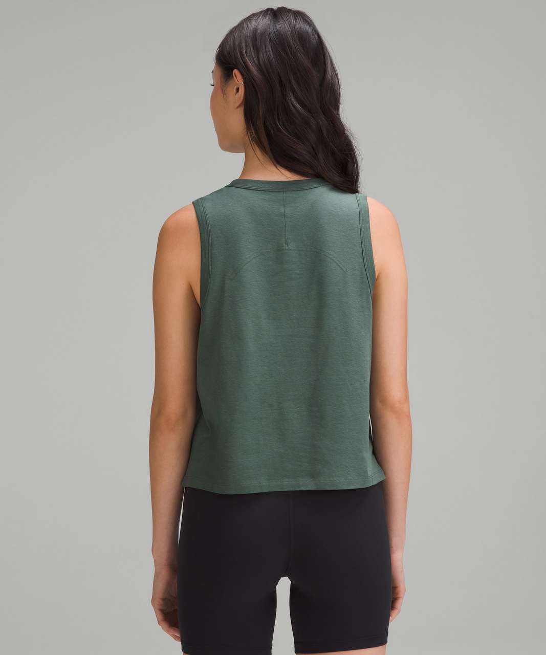 Lululemon Classic-Fit Cotton-Blend Tank Top - Dark Forest