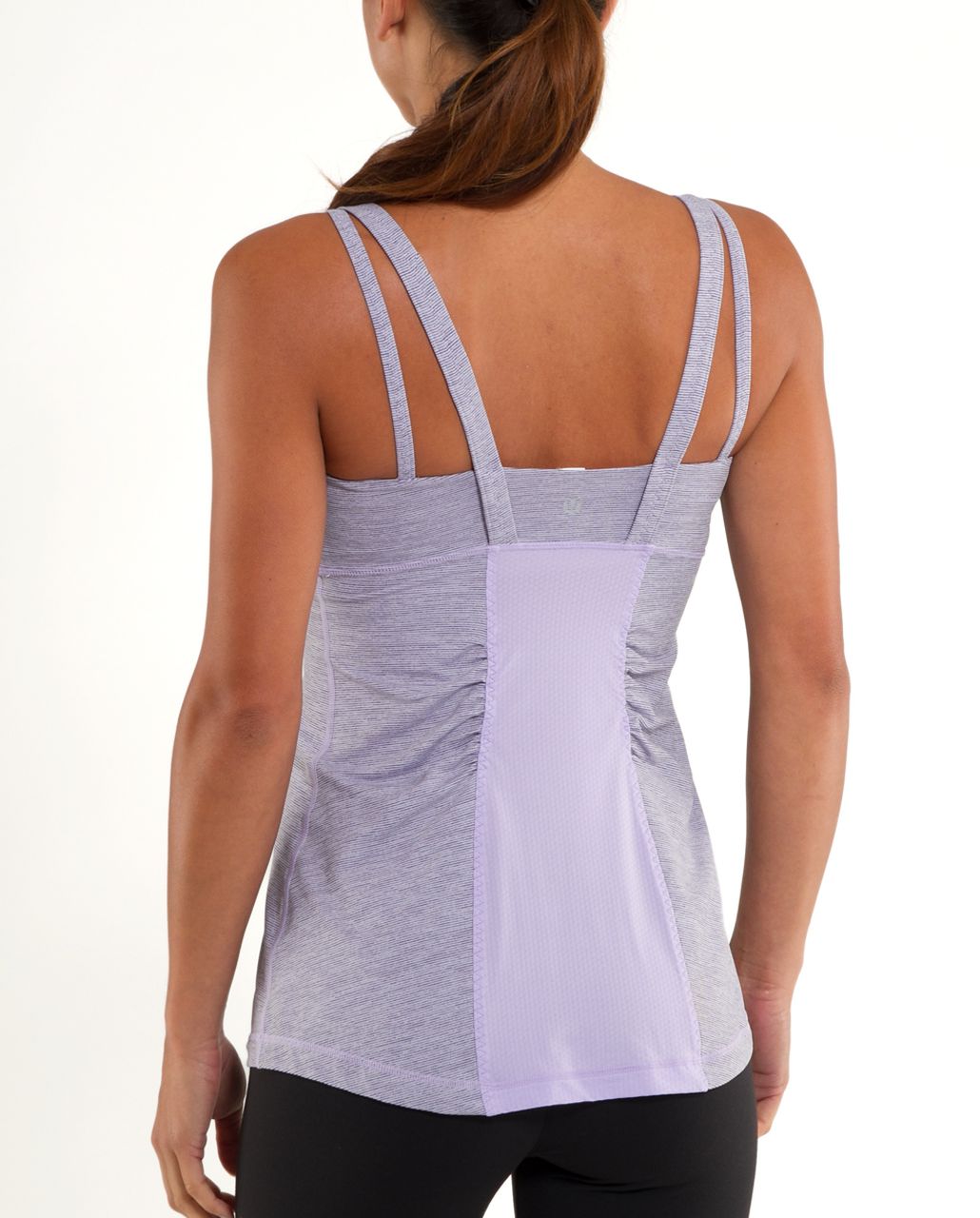 Lululemon Active Strength Tank - Lilac Heathered Coal Wee Stripe /  Lilac