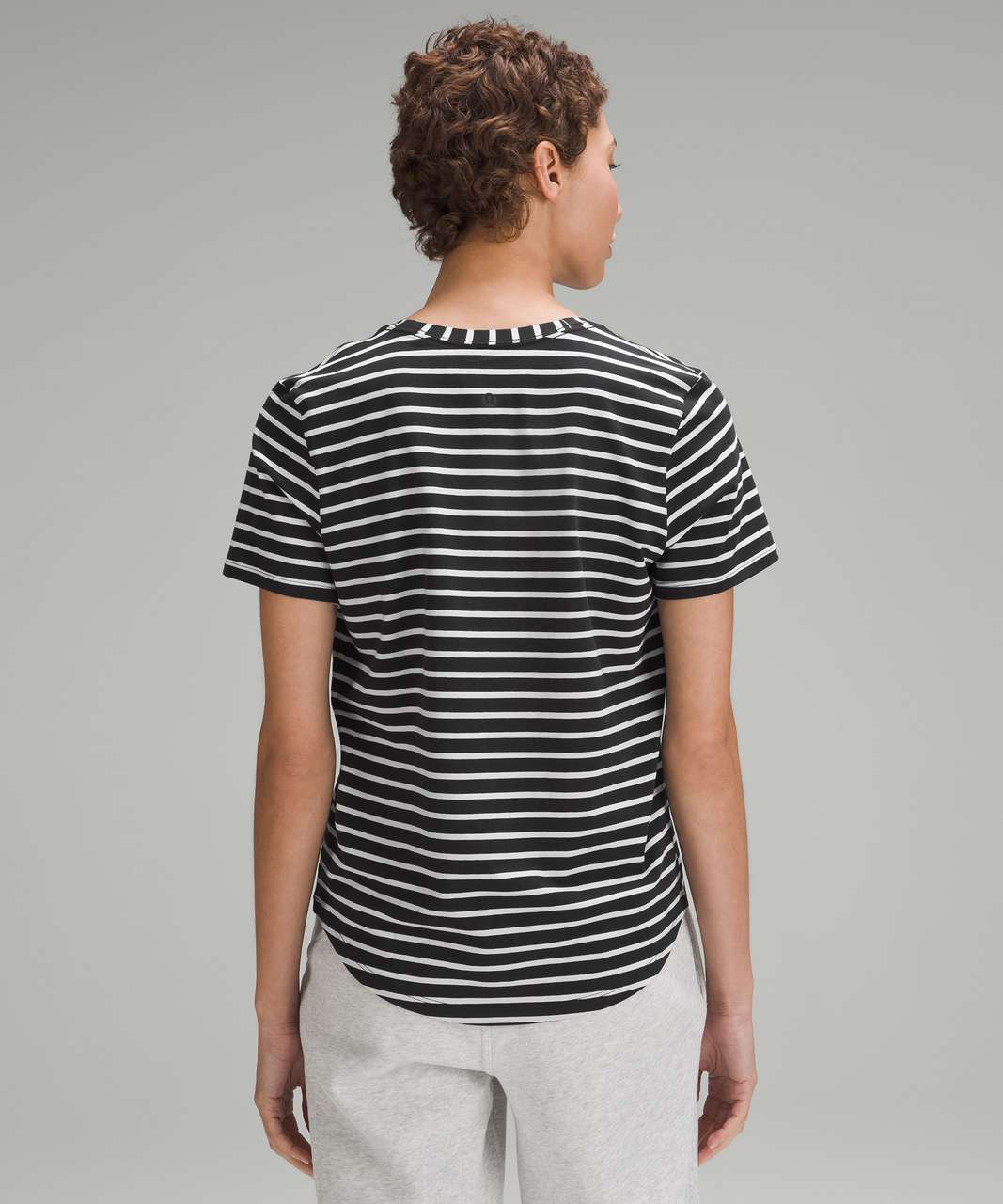 Lululemon Love V-Neck T-Shirt - Yachtie Stripe Black White