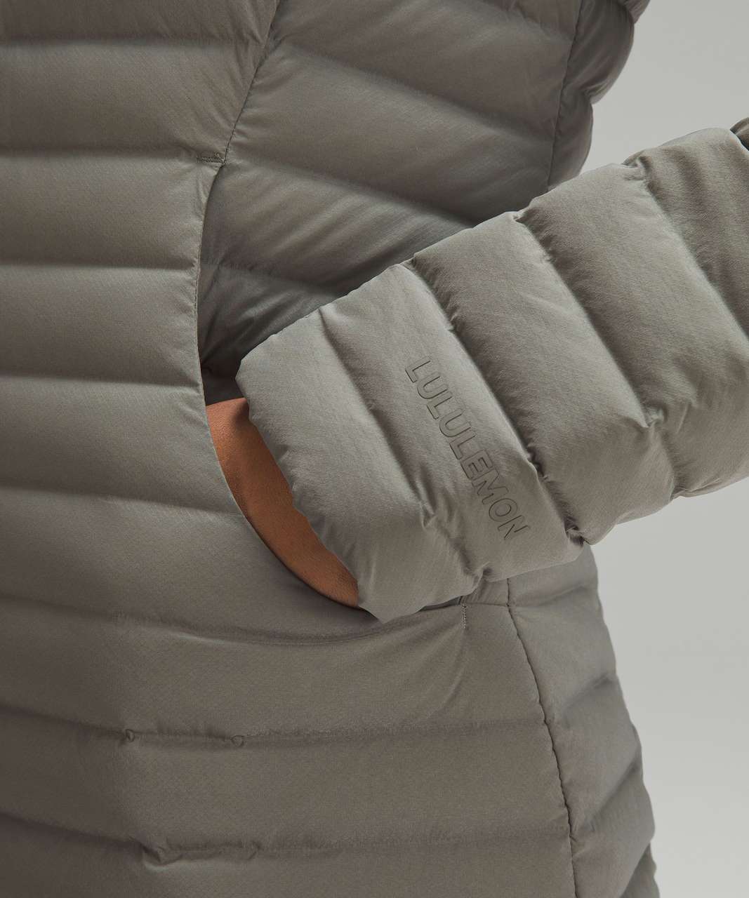 Lululemon Pack It Down Long Jacket - Grey Sage