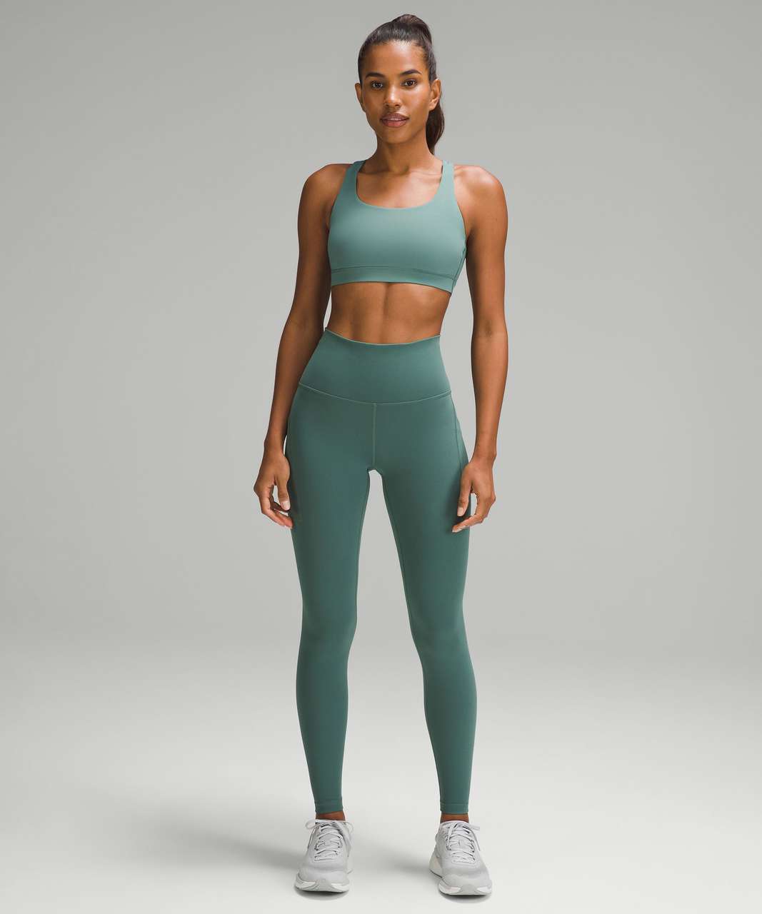 Lululemon Fast and Free High-Rise Tight 25 - Green Jasper - lulu fanatics