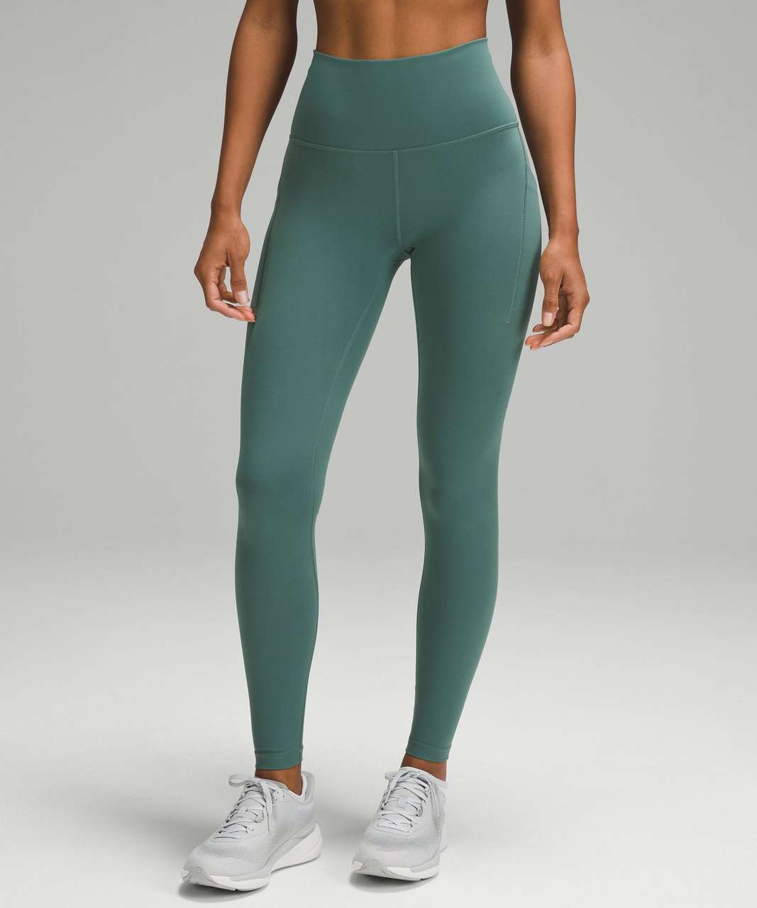 Lululemon Wunder Train High-Rise Tight with Pockets 28 - Medium Forest -  lulu fanatics