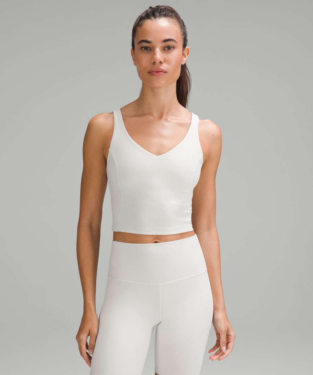 White Align Tank (8) and Light Chrome Align Legging (6); Align