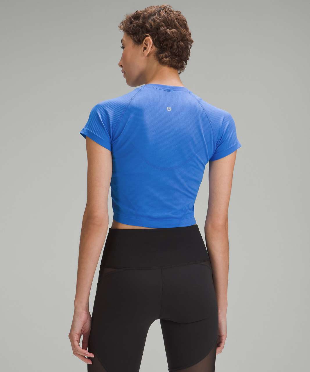 Lululemon Swiftly Tech Cropped Short-Sleeve Shirt 2.0 - Pipe Dream Blue /  Pipe Dream Blue - lulu fanatics