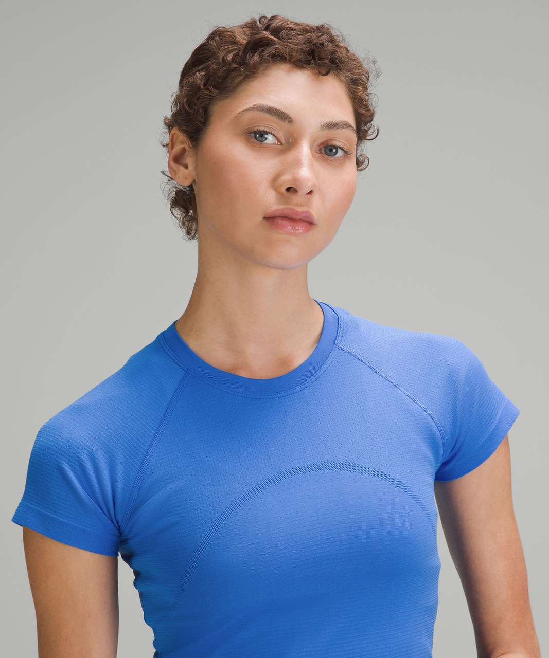 Lululemon Swiftly Tech Cropped Short-Sleeve Shirt 2.0 - Pipe Dream Blue /  Pipe Dream Blue - lulu fanatics