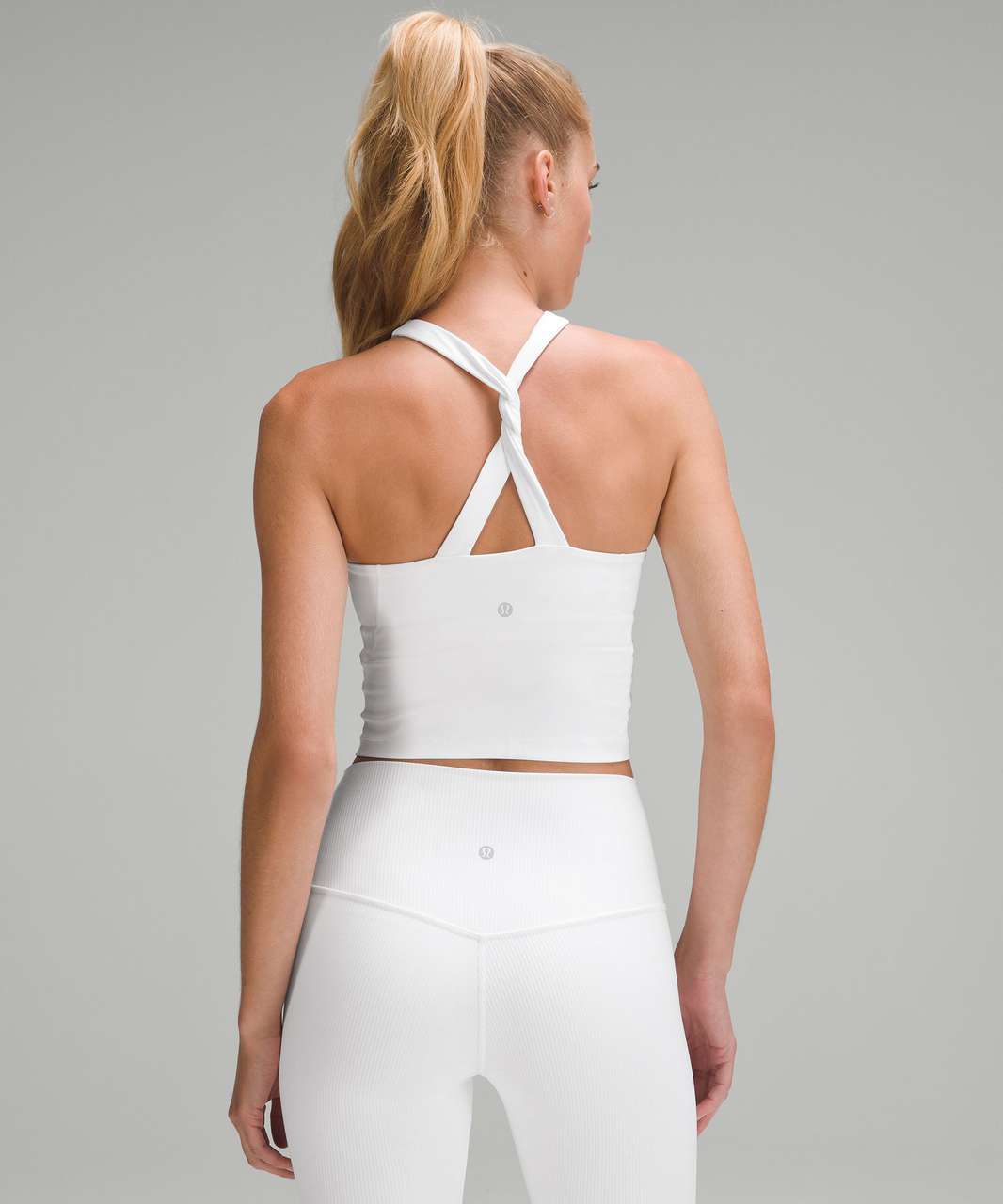 Lululemon Align Keyhole Halter Tank Top - White - lulu fanatics