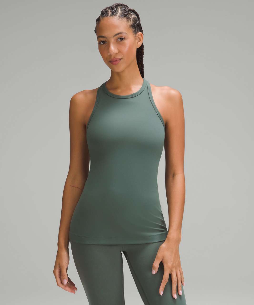 NEW Women Lululemon Align Waist-Length Tank Top Rainforest Green Size 4