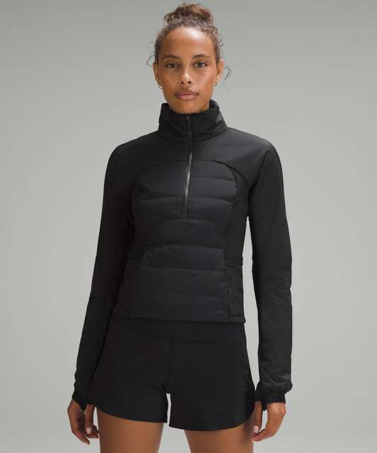 Lululemon Swiftly Relaxed Half Zip - Smoked Spruce / Wasabi - lulu fanatics