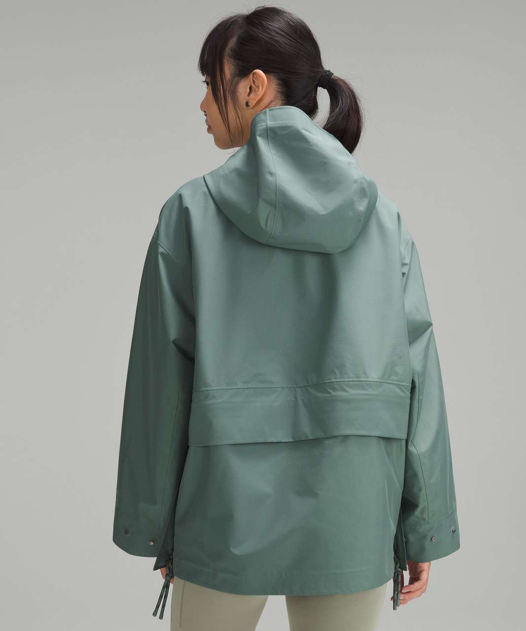 Lululemon Oversized Hooded Rain Jacket - Medium Forest - lulu fanatics