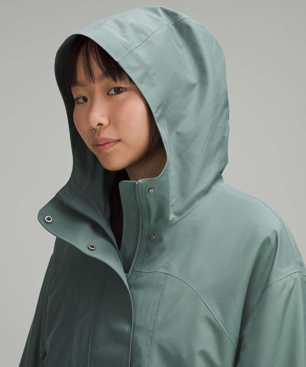 Lululemon Oversized Hooded Rain Jacket - Medium Forest - lulu fanatics