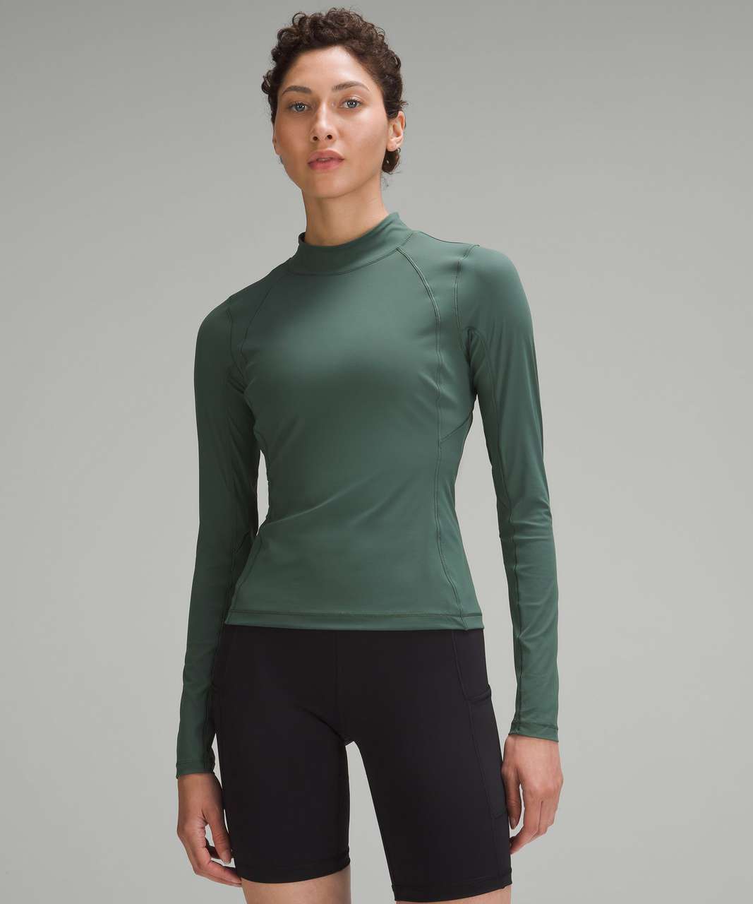 Lululemon Nulux Mock-Neck Long-Sleeve Shirt - Dark Forest