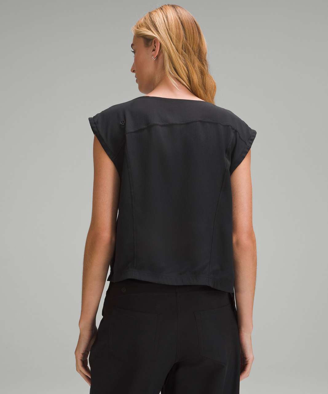 Lululemon Asymmetrical Pleated Layer Tank Top - Black