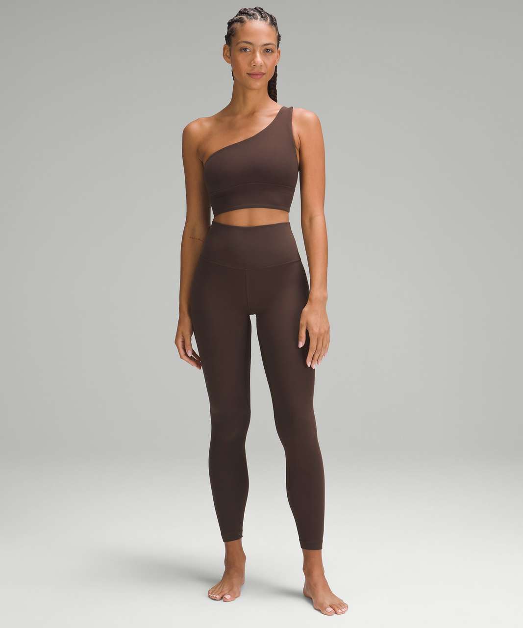 Low Profile Ribbed Crop Top & Leggings Set (Latte)