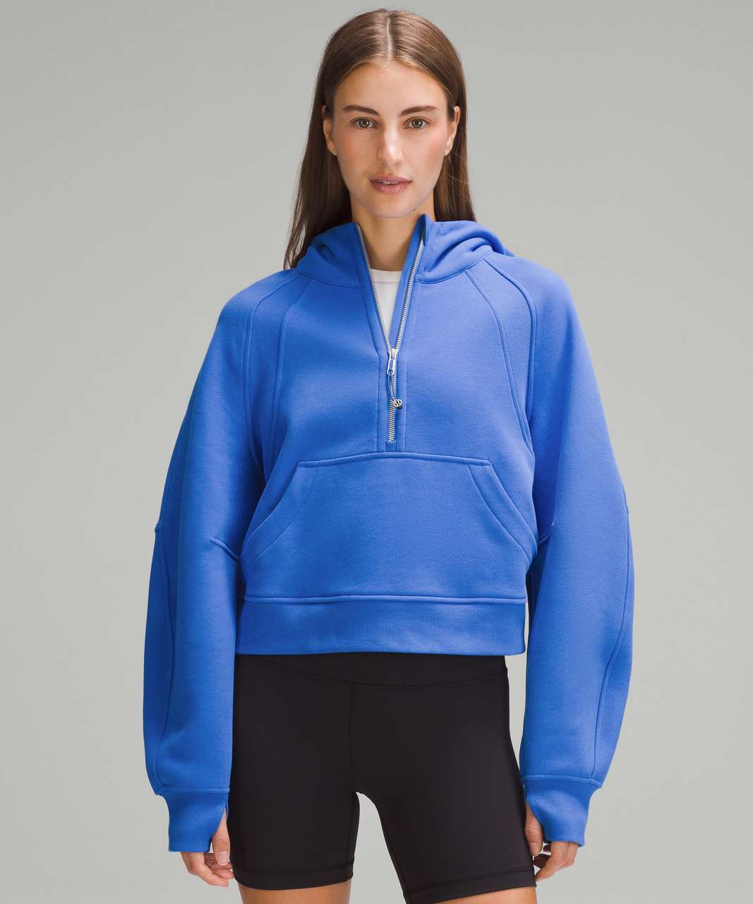 ❤️ Lululemon Scuba Oversized Half 1/2 Zip Hoodie S /M True Navy Blue  Sweater NWT