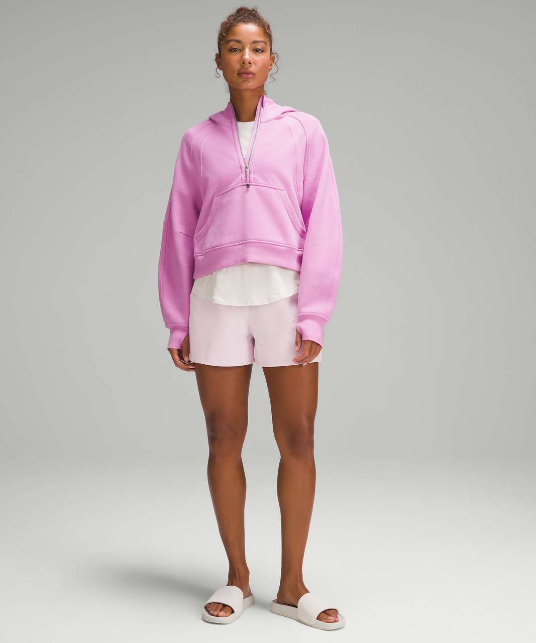 Lululemon Meadowsweet Pink Scuba Oversized half Zip NWT