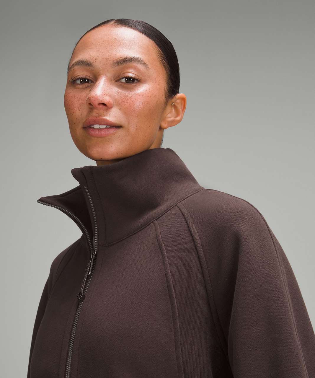 Lululemon Scuba Oversized Funnel-Neck Full Zip - Espresso