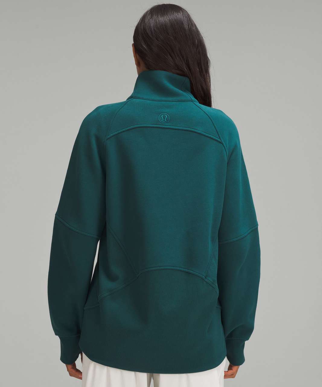 Lululemon Scuba Oversized Funnel-Neck Full Zip - Storm Teal - lulu fanatics