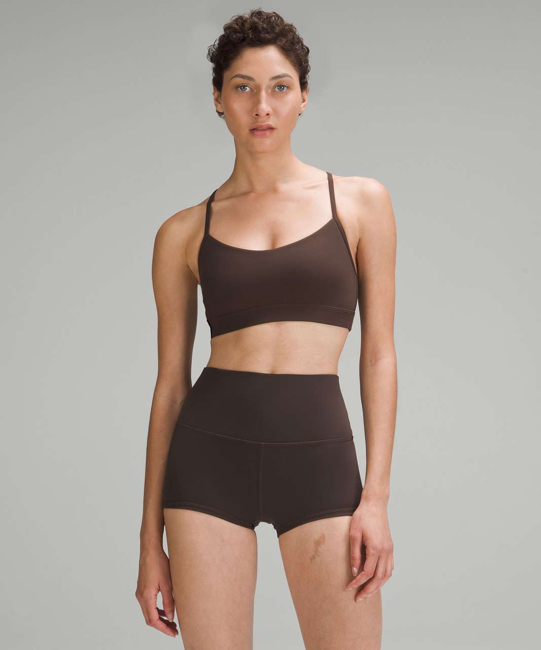 lululemon Flow Y Bra Nulu Light Support, A–C Cups espresso Size 6