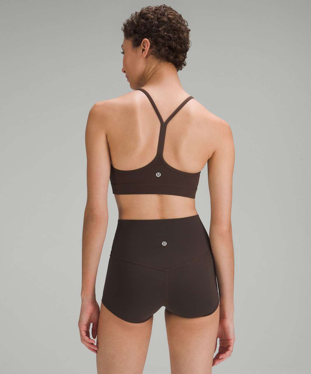 lululemon FLOW Y NULU™ - Sport-bh met light support - espresso/bruin 