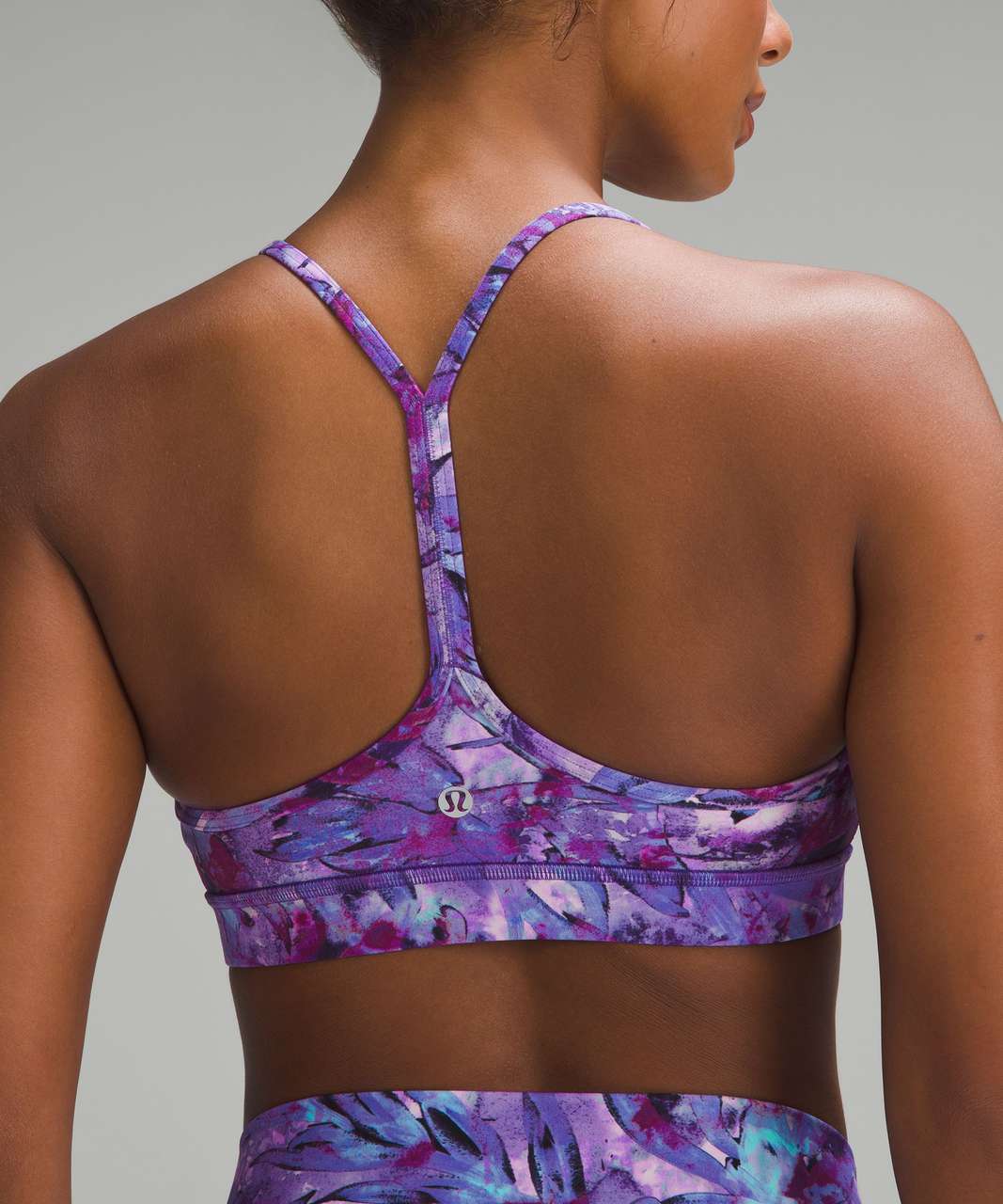 Lululemon Flow Y Bra Nulu Four Way Stretch Size 6 B/C cup Purple