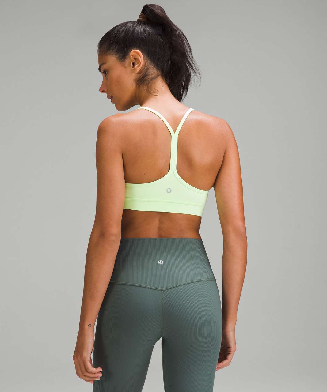 Lululemon Flow Y Bra Nulu *Light Support, A–C Cups - Faded Zap - lulu  fanatics