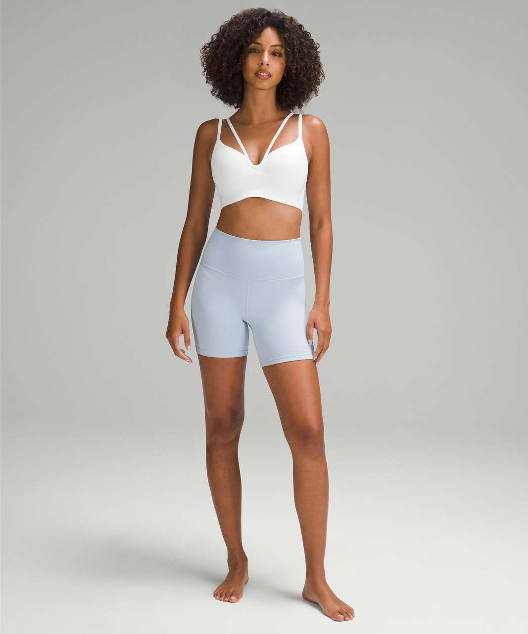 Lululemon Like a Cloud Strappy Longline Ribbed Bra *Light Support, B/C Cup - White