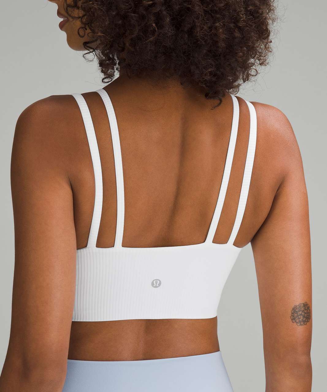 Lululemon Like a Cloud Strappy Longline Ribbed Bra *Light Support, B/C Cup - White