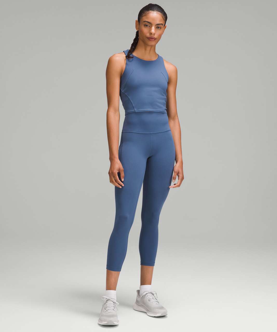 Lululemon Wunder Train High-Rise Crop with Pockets 23" - Pitch Blue