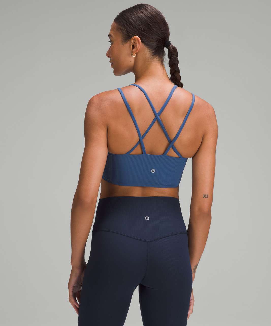 Lululemon Like a Cloud Strappy Longline Ribbed Bra *Light Support, B/C Cup  - Meadowsweet Pink - lulu fanatics